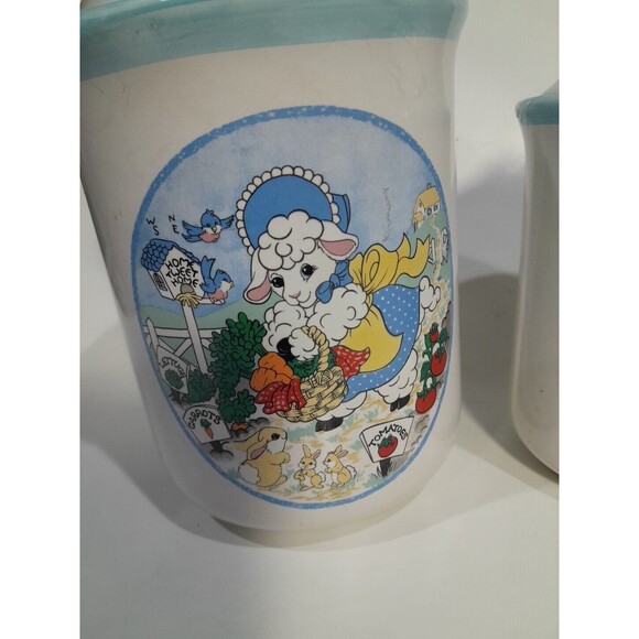 Vintage Canisters, Home Tweet Home, Sheep, Mother Goose, Nursery Rhyme, - Picture 2 of 13